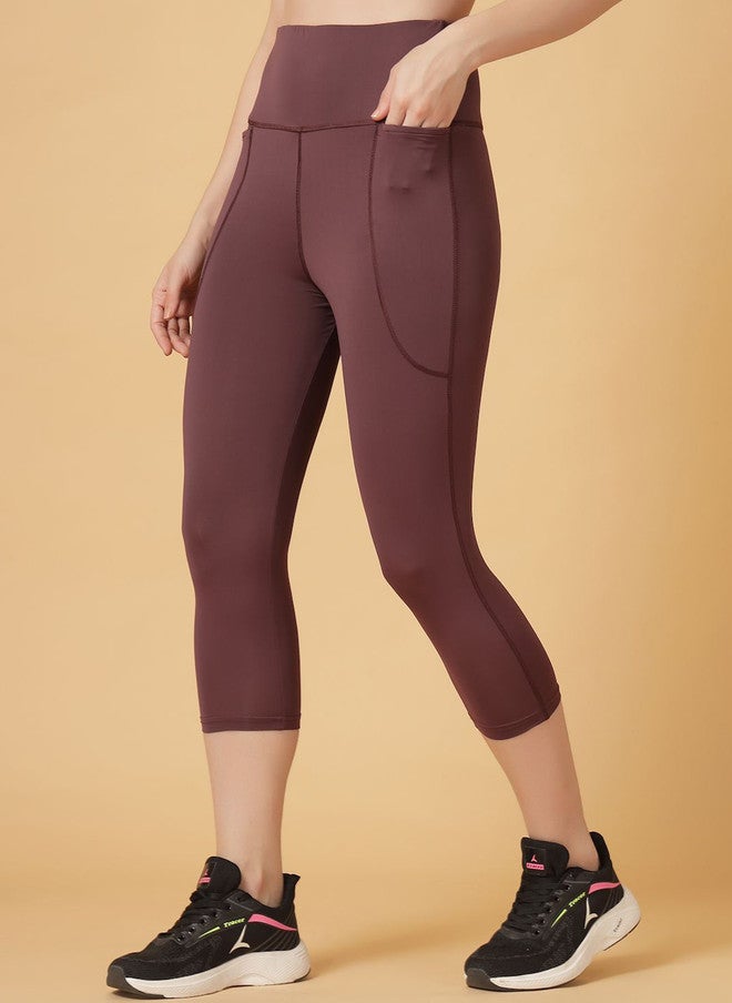 CUKOO High-Rise Slim-Fit Rapid-Dry Three-Fourth Tights - Image 3